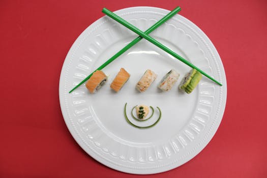 colorful sushi rolls