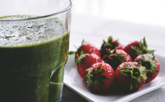 delicious spinach smoothie ready to drink