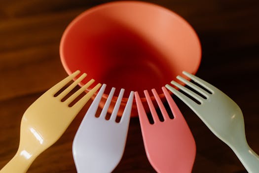 colorful kitchen utensils